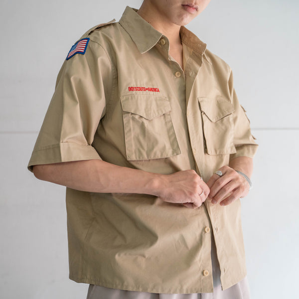 1970-90s 'BOY SCOUTS OF AMERICA' uniform shirt -remake- -8