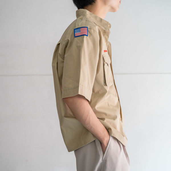 1970-90s 'BOY SCOUTS OF AMERICA' uniform shirt -remake- -8