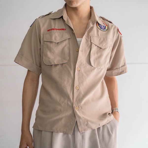 1970-90s 'BOY SCOUTS OF AMERICA' uniform shirt -remake- -5
