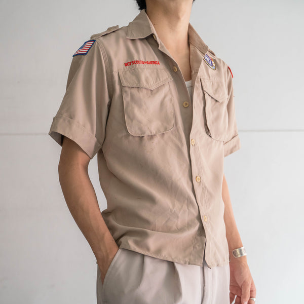1970-90s 'BOY SCOUTS OF AMERICA' uniform shirt -remake- -5