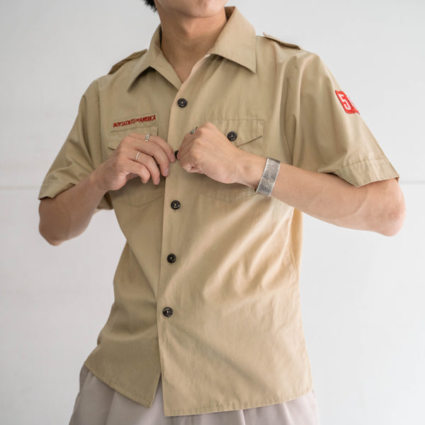 1970-90s 'BOY SCOUTS OF AMERICA' uniform shirt -remake- -7