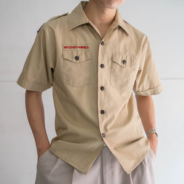 1970-90s 'BOY SCOUTS OF AMERICA' uniform shirt -remake- -7