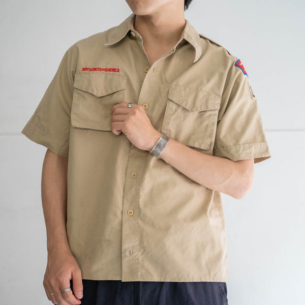 1970-90s 'BOY SCOUTS OF AMERICA' uniform shirt -remake- -3