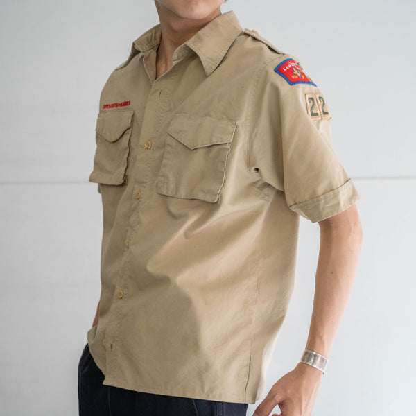 1970-90s 'BOY SCOUTS OF AMERICA' uniform shirt -remake- -3