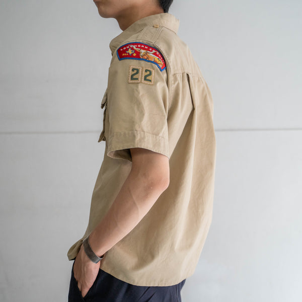 1970-90s 'BOY SCOUTS OF AMERICA' uniform shirt -remake- -3