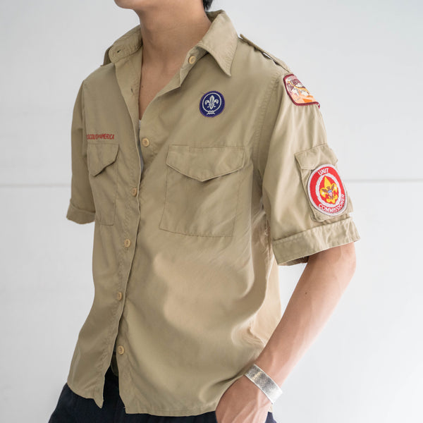 1970-90s 'BOY SCOUTS OF AMERICA' uniform shirt -remake- -6