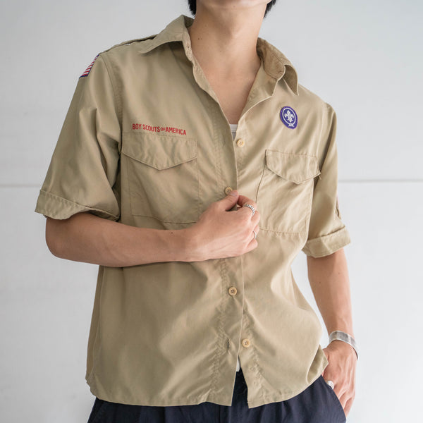 1970-90s 'BOY SCOUTS OF AMERICA' uniform shirt -remake- -6