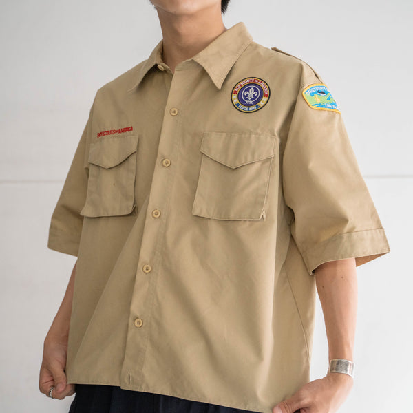1970-90s 'BOY SCOUTS OF AMERICA' uniform shirt -remake- -9