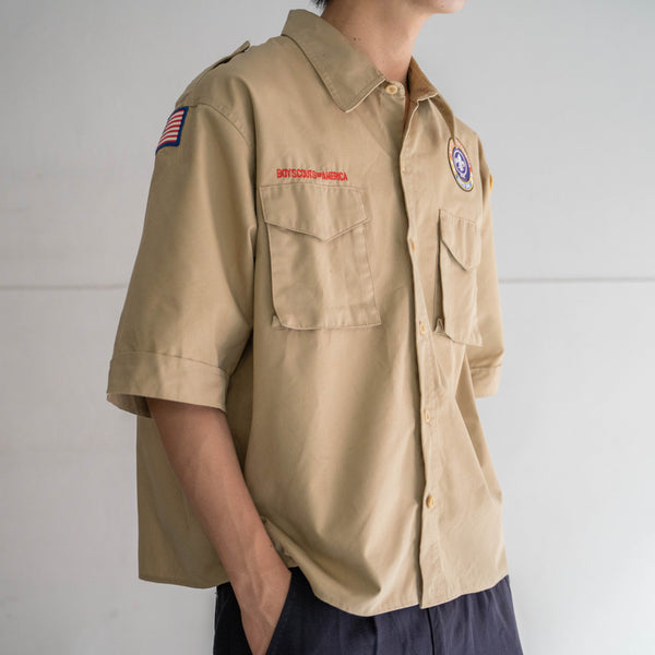 1970-90s 'BOY SCOUTS OF AMERICA' uniform shirt -remake- -9