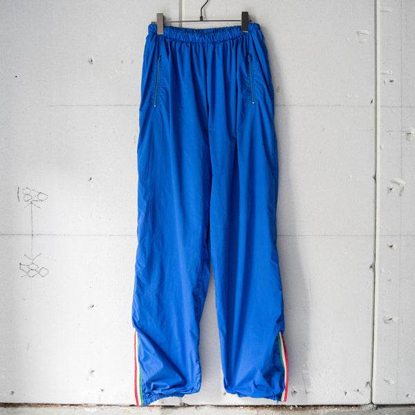 1980s Italian military light blue color training pants 'with side zip'