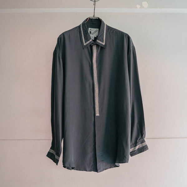 1980-90s GOOUCH SUMIKURO silk 100 l/s shirt 'dead stock'