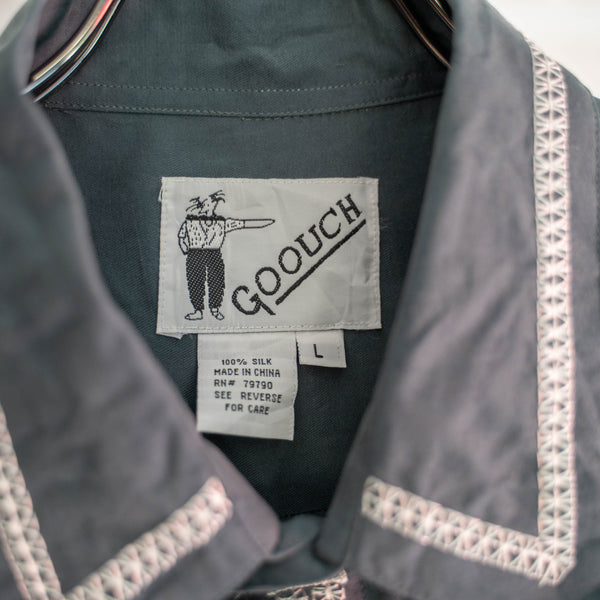 1980-90s GOOUCH SUMIKURO silk 100 l/s shirt 'dead stock'