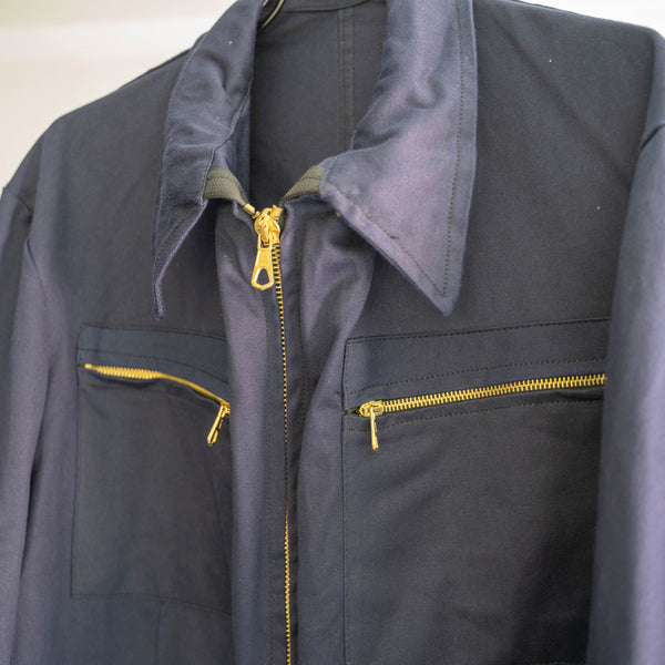 1970-80s Italian military short length zip-up jacket 'dead stock' -remake-