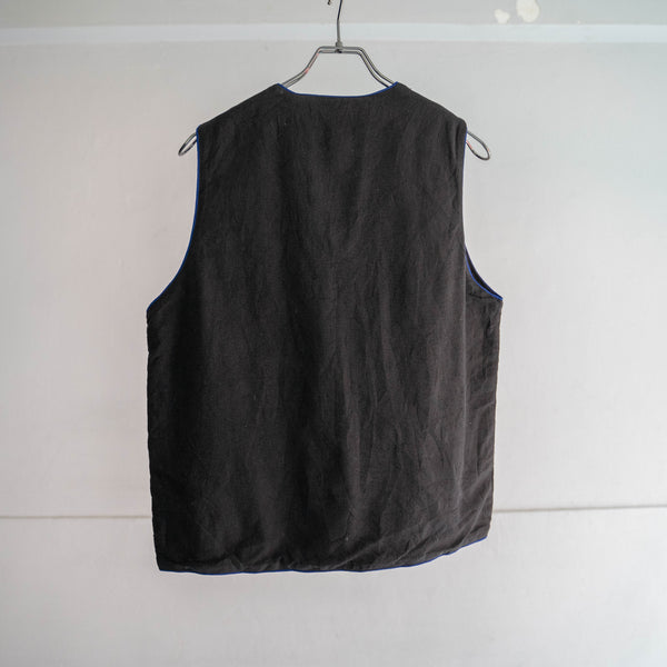 1980-90s black ethnic pattern vest