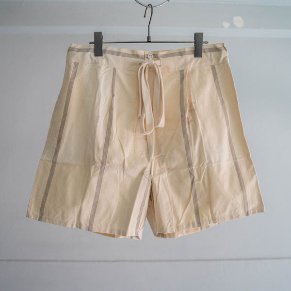 around 1970s Italian military prisoner shorts 'dead stock' -good dirt & remake-
