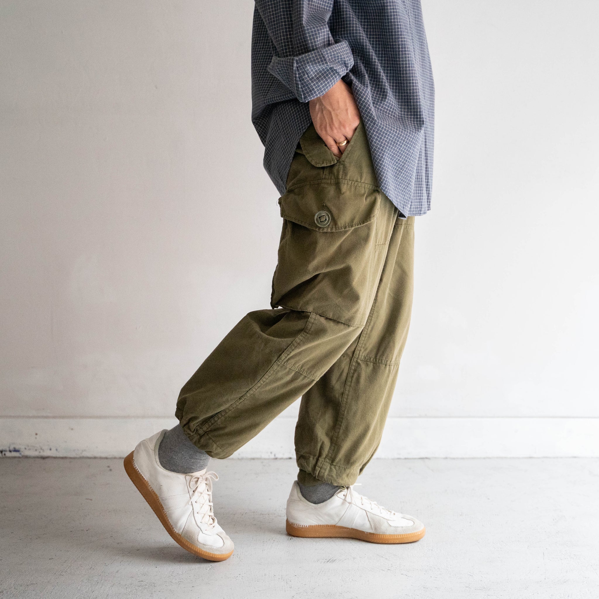 1990-00s Canada light weight cargo pants 'CADETS CANADA'