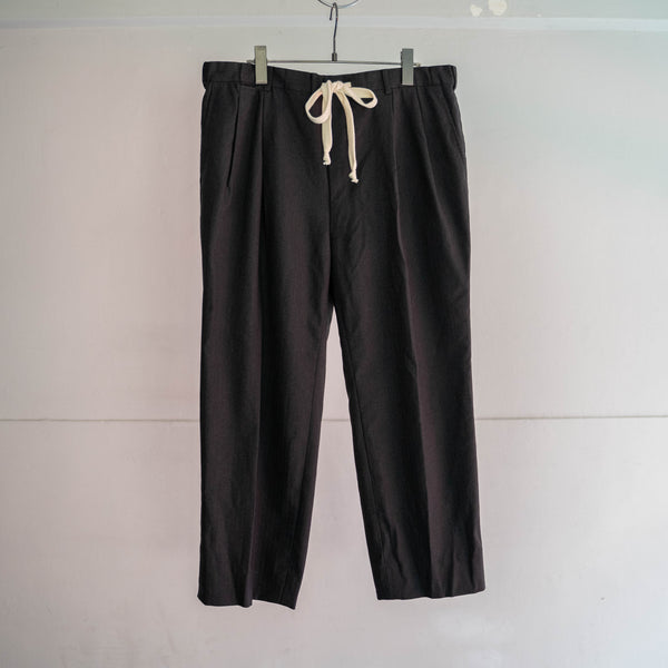 1990s Japan vintage gray HBT wide slacks -waist remake-