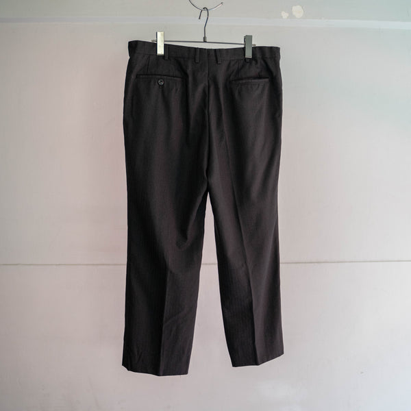 1990s Japan vintage gray HBT wide slacks -waist remake-