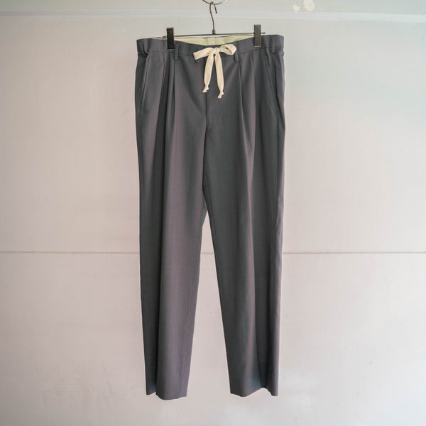 1990s Japan vintage light gray wide slacks -waist remake-