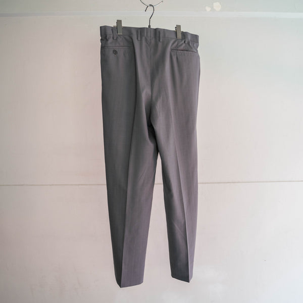 1990s Japan vintage light gray wide slacks -waist remake-
