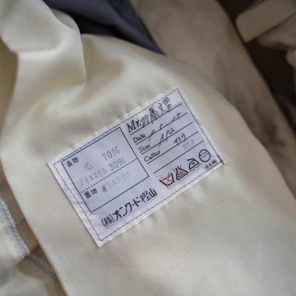 1990s Japan vintage light gray wide slacks -waist remake-
