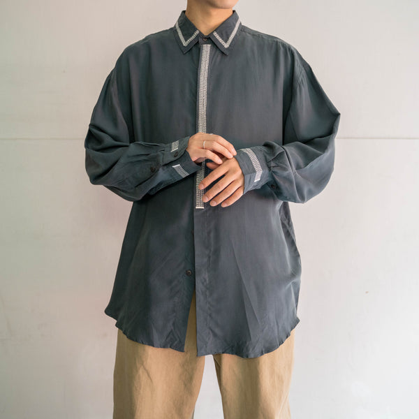 1980-90s GOOUCH SUMIKURO silk 100 l/s shirt 'dead stock'