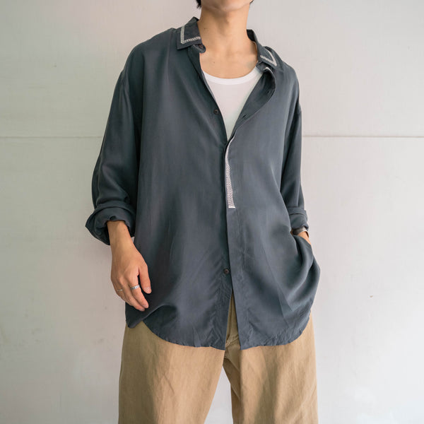 1980-90s GOOUCH SUMIKURO silk 100 l/s shirt 'dead stock'