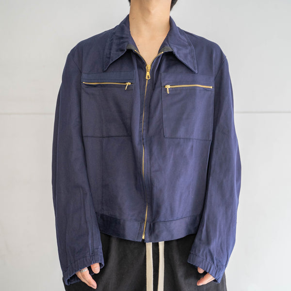 1970-80s Italian military short length zip-up jacket 'dead stock' -remake-