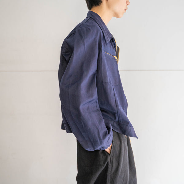 1970-80s Italian military short length zip-up jacket 'dead stock' -remake-