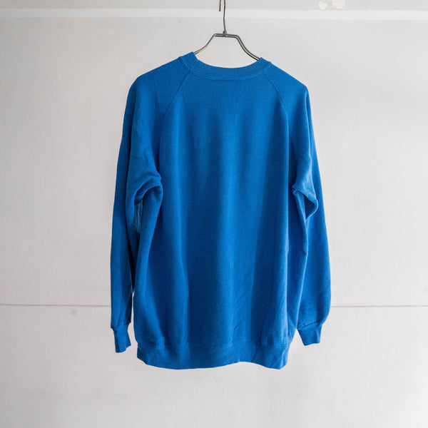 1990s Blue color sweat shirt -patch custom-