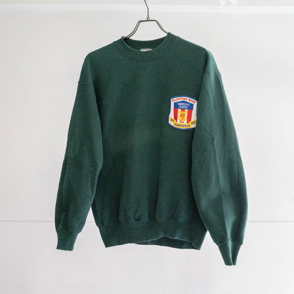 1990s Green color sweat shirt -patch custom-