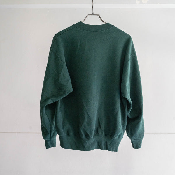 1990s Green color sweat shirt -patch custom-