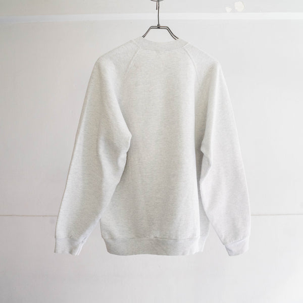 1990s Light gray color sweat shirt -patch custom-