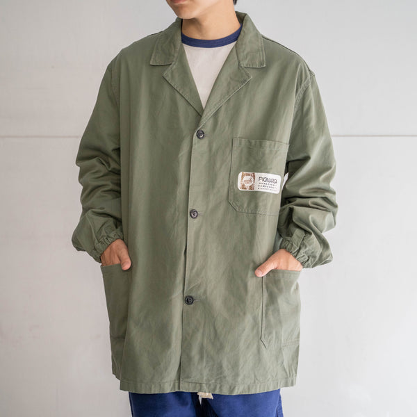 1970-80s Italy light green work jacket/coat with patch