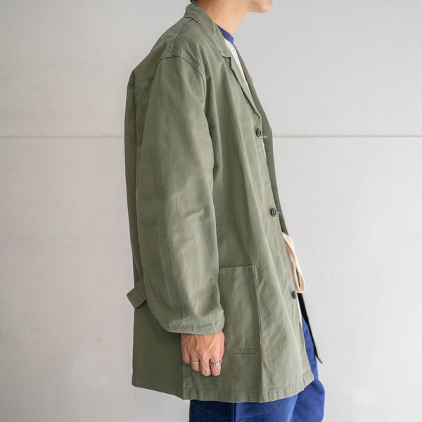 1970-80s Italy light green work jacket/coat with patch