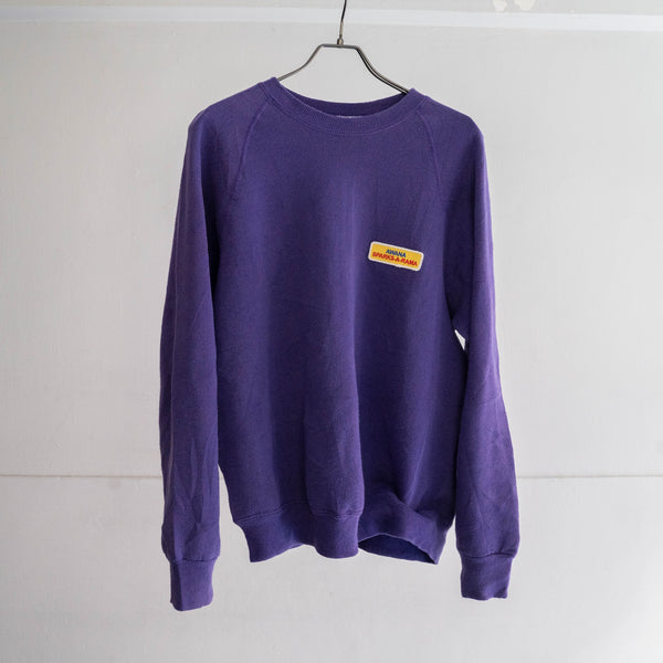 1990s Purple color sweat shirt -patch custom-