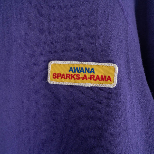 1990s Purple color sweat shirt -patch custom-