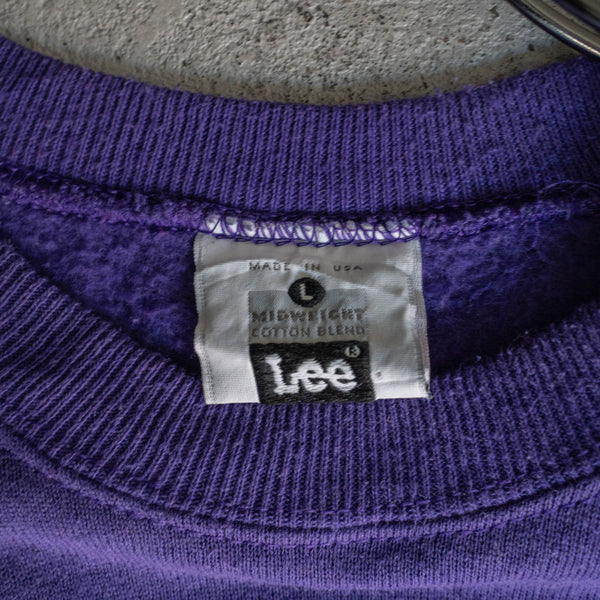 1990s Purple color sweat shirt -patch custom-