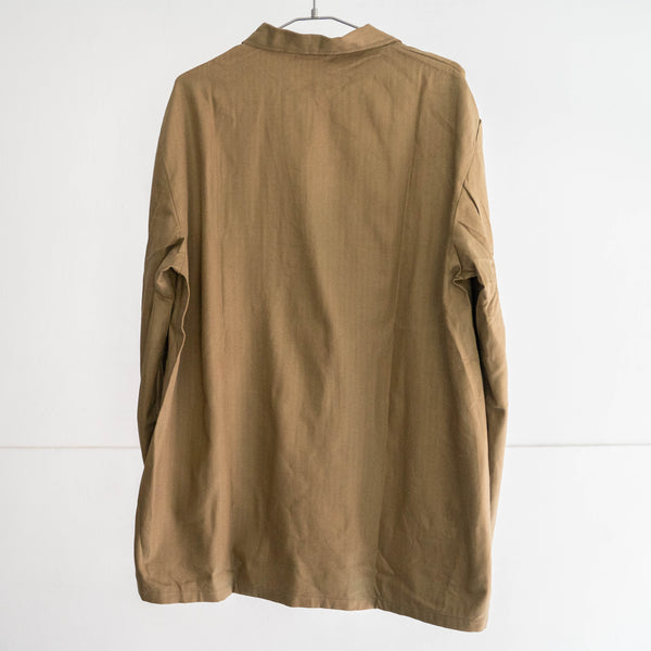 1980-2000s Czech military brown pull over shirt 'dead stock'