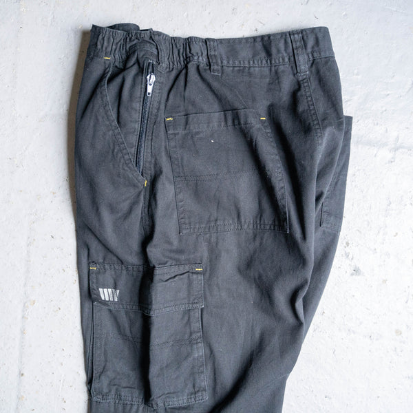 around 1990s black color cargo work pants -good gimmick-