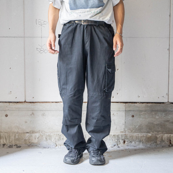 around 1990s black color cargo work pants -good gimmick-