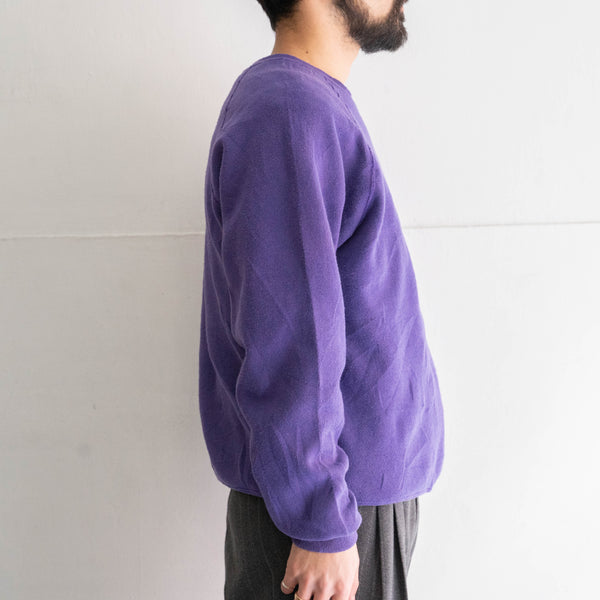 1990s Purple color sweat shirt -patch custom-