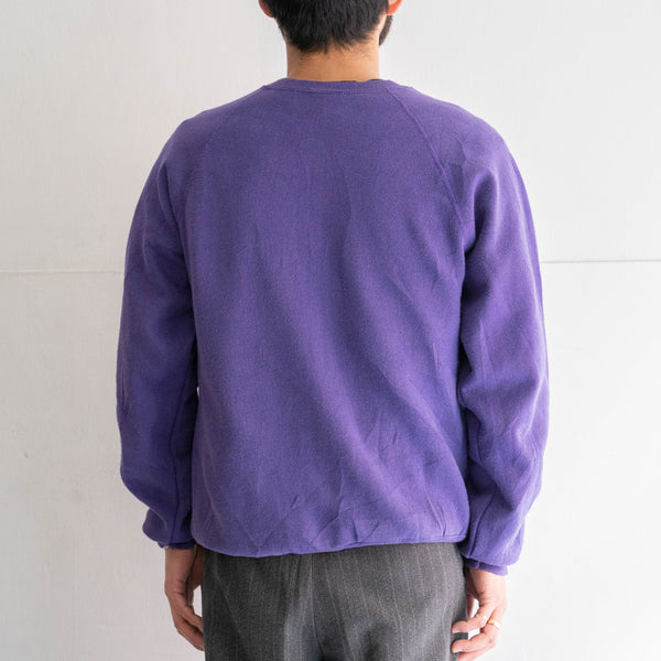 1990s Purple color sweat shirt -patch custom-