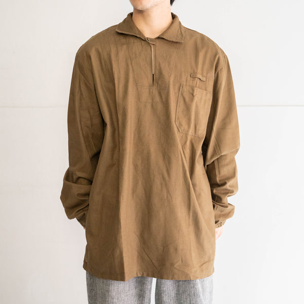 1980-2000s Czech military brown pull over shirt 'dead stock'