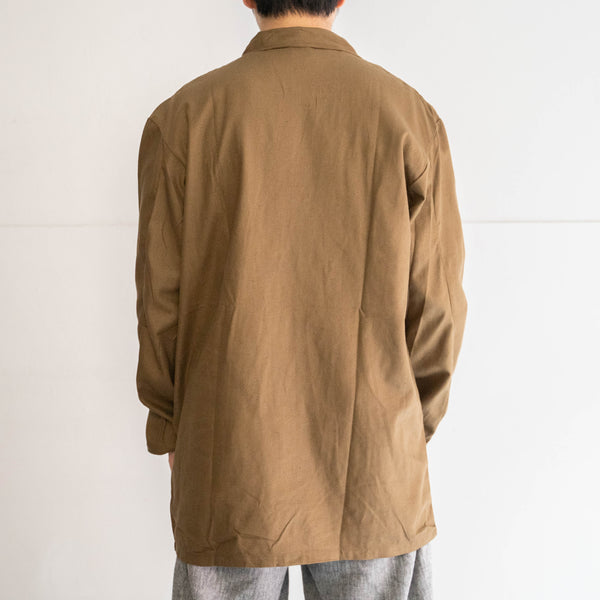 1980-2000s Czech military brown pull over shirt 'dead stock'