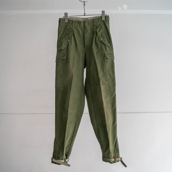 1970s Swedish military M59 field pants -with leather belt hem-