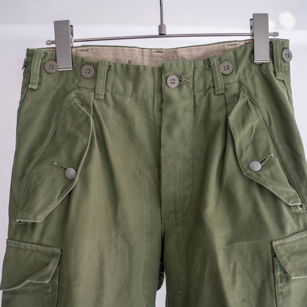 1970s Swedish military M59 field pants -with leather belt hem-