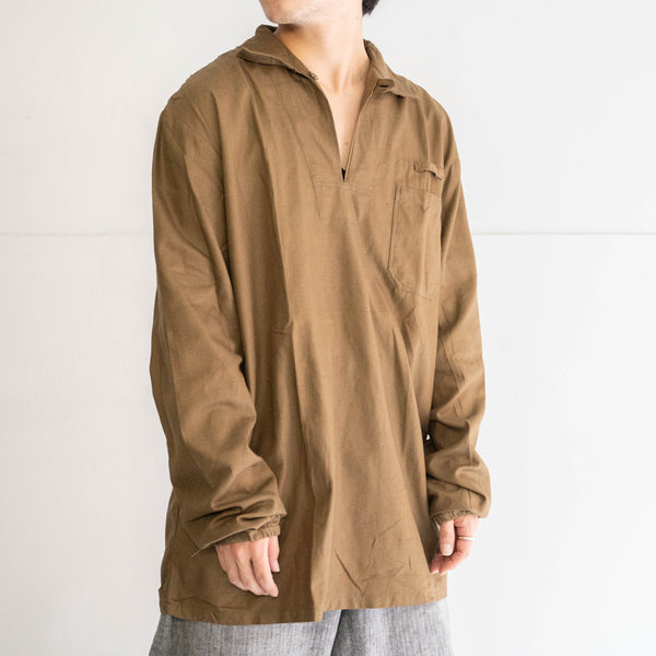 1980-2000s Czech military brown pull over shirt 'dead stock'