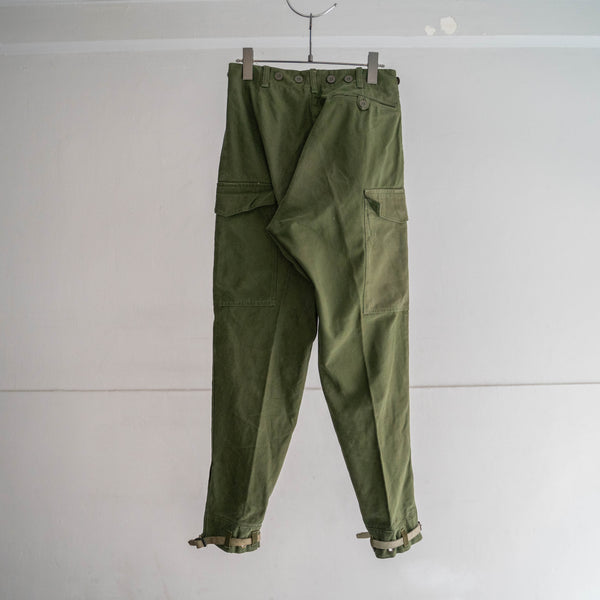 1970s Swedish military M59 field pants -with leather belt hem-