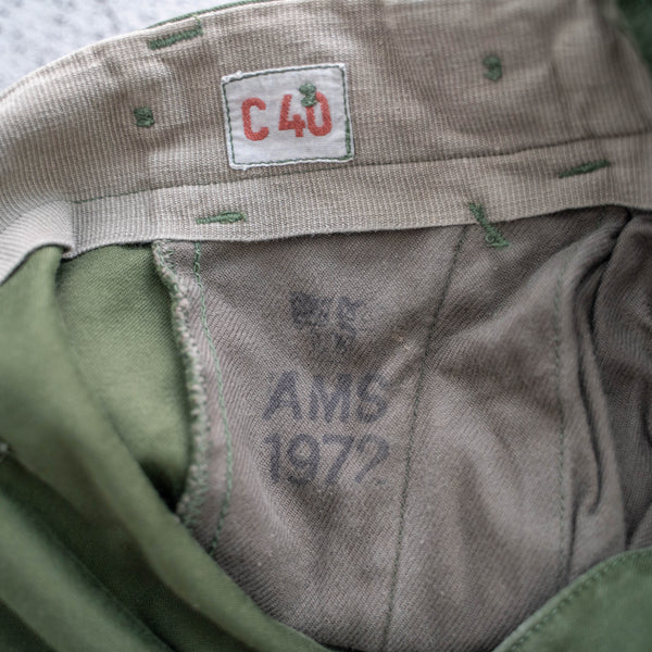 1970s Swedish military M59 field pants -with leather belt hem-